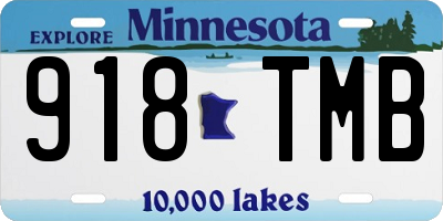 MN license plate 918TMB
