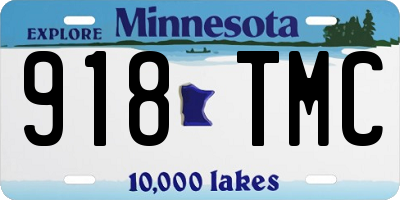 MN license plate 918TMC