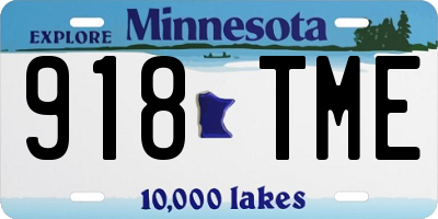 MN license plate 918TME