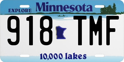 MN license plate 918TMF