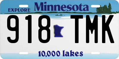 MN license plate 918TMK