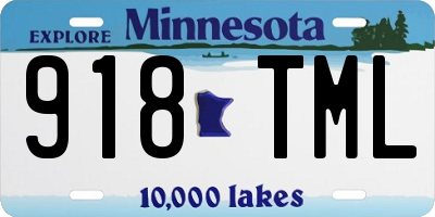 MN license plate 918TML