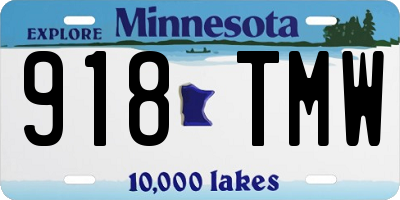 MN license plate 918TMW