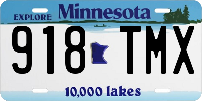 MN license plate 918TMX