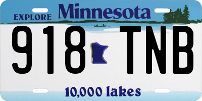 MN license plate 918TNB