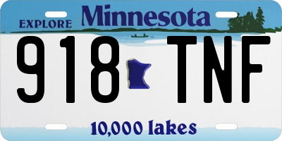 MN license plate 918TNF