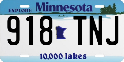 MN license plate 918TNJ