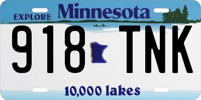 MN license plate 918TNK