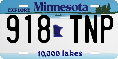 MN license plate 918TNP