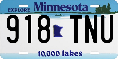 MN license plate 918TNU
