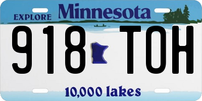 MN license plate 918TOH