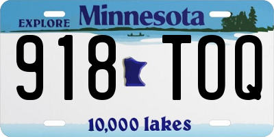 MN license plate 918TOQ