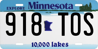 MN license plate 918TOS