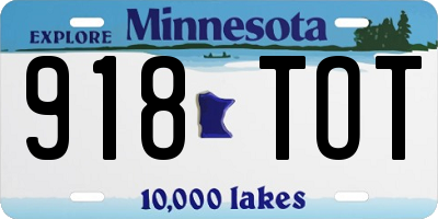 MN license plate 918TOT