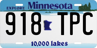MN license plate 918TPC