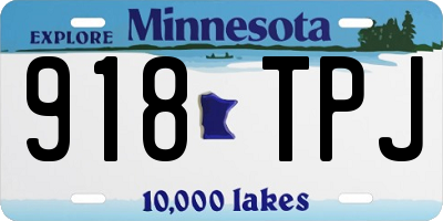 MN license plate 918TPJ