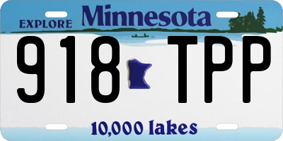 MN license plate 918TPP