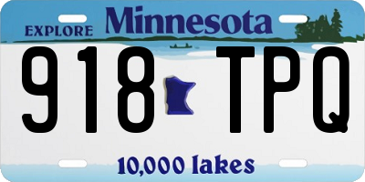 MN license plate 918TPQ