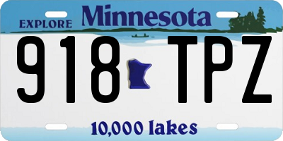 MN license plate 918TPZ