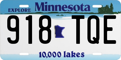MN license plate 918TQE