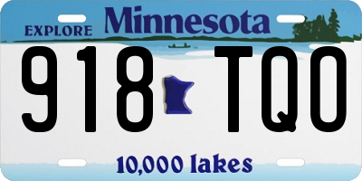 MN license plate 918TQO
