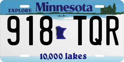 MN license plate 918TQR