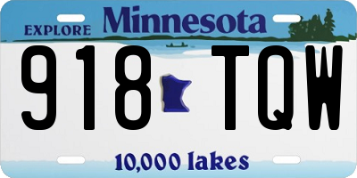 MN license plate 918TQW