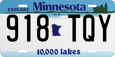 MN license plate 918TQY