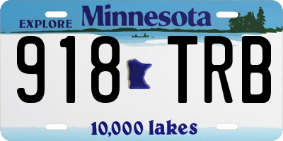 MN license plate 918TRB