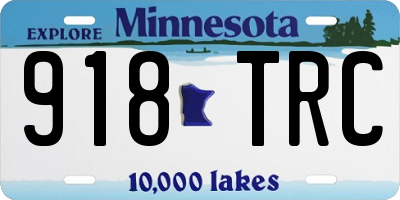 MN license plate 918TRC