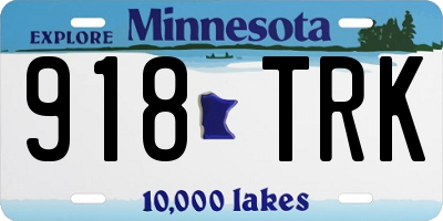 MN license plate 918TRK
