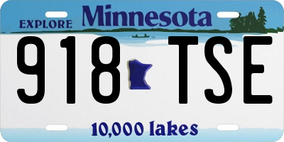 MN license plate 918TSE