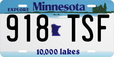 MN license plate 918TSF