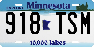 MN license plate 918TSM