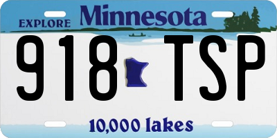 MN license plate 918TSP
