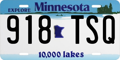 MN license plate 918TSQ