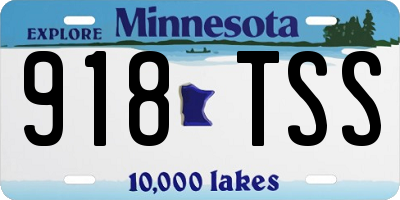 MN license plate 918TSS