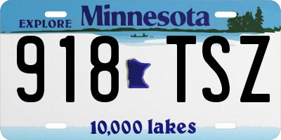MN license plate 918TSZ