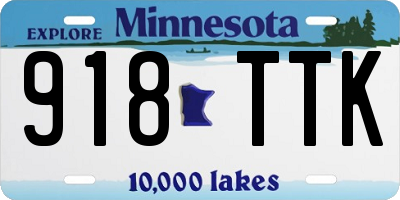 MN license plate 918TTK