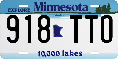MN license plate 918TTO