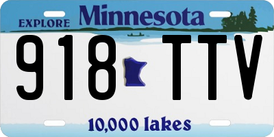 MN license plate 918TTV