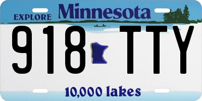 MN license plate 918TTY