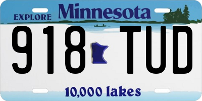 MN license plate 918TUD
