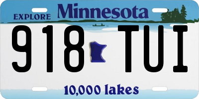MN license plate 918TUI