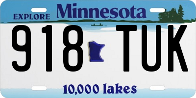 MN license plate 918TUK