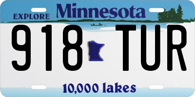 MN license plate 918TUR