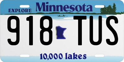 MN license plate 918TUS