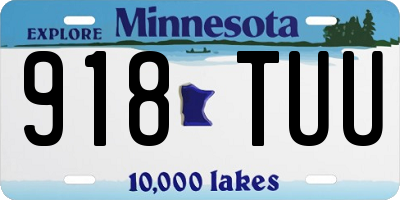 MN license plate 918TUU