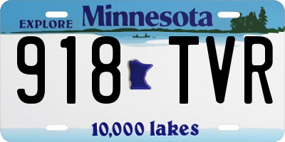 MN license plate 918TVR