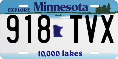 MN license plate 918TVX